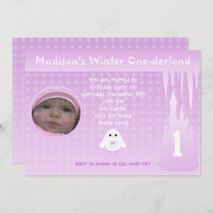 Anniversaire Fille hiver Onederland invitation