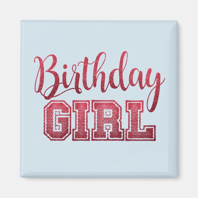 ANNIVERSAIRE FILLE Magnet (Devant)