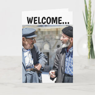 ANNIVERSAIRE FUNNY VIEUX HOMME AU-DESSUS DES CARTE