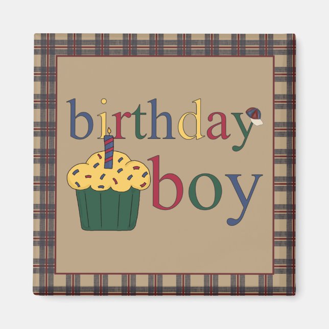 Anniversaire Garçon Fridge Magnet (Devant)