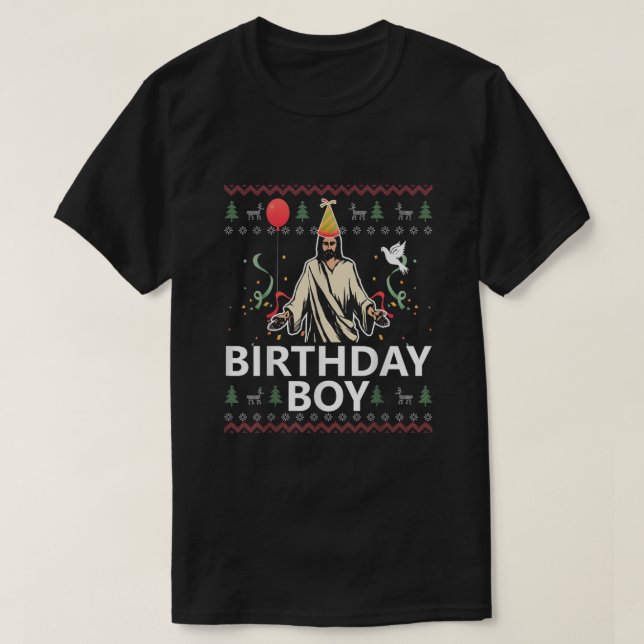 Anniversaire Garçon Jésus Christ Sweat de Noël Fun (Design devant)