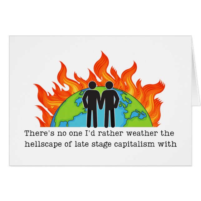 Anniversaire gay Humour libéral drôle carte (Devant horizontal)