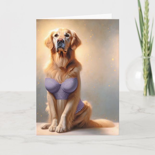 Anniversaire Golden Retriever Modèle de lingerie (Devant)