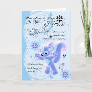 Anniversaire Hugs pour Maman, Maman Carte Annivers