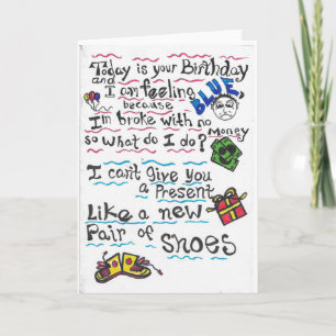 Anniversaire I.O.U. Carte