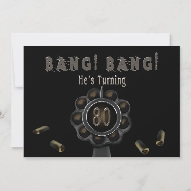 ANNIVERSAIRE INVITATION - 80E - BANG Pewter (Devant)