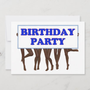 Anniversaire Invitation avec jambes