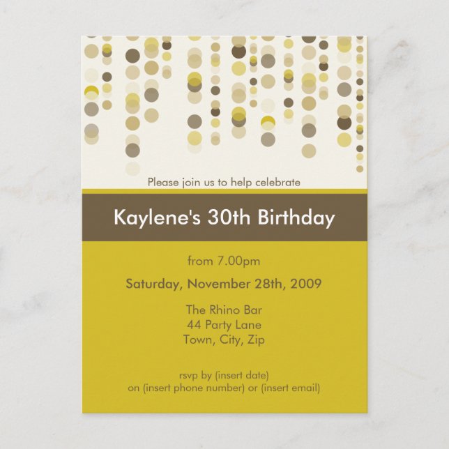 ANNIVERSAIRE INVITATION :: discotek 6 (Devant)