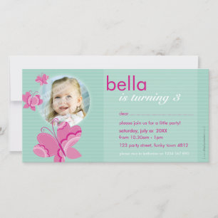 ANNIVERSAIRE INVITATION PHOTOCARD :: flutterbybutt