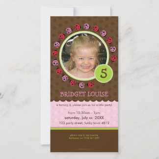 ANNIVERSAIRE INVITATION PHOTOCARD :: ladybird circ