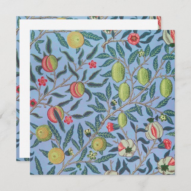 ANNIVERSAIRE INVITATION : WILLIAM MORRIS (Devant / Derrière)