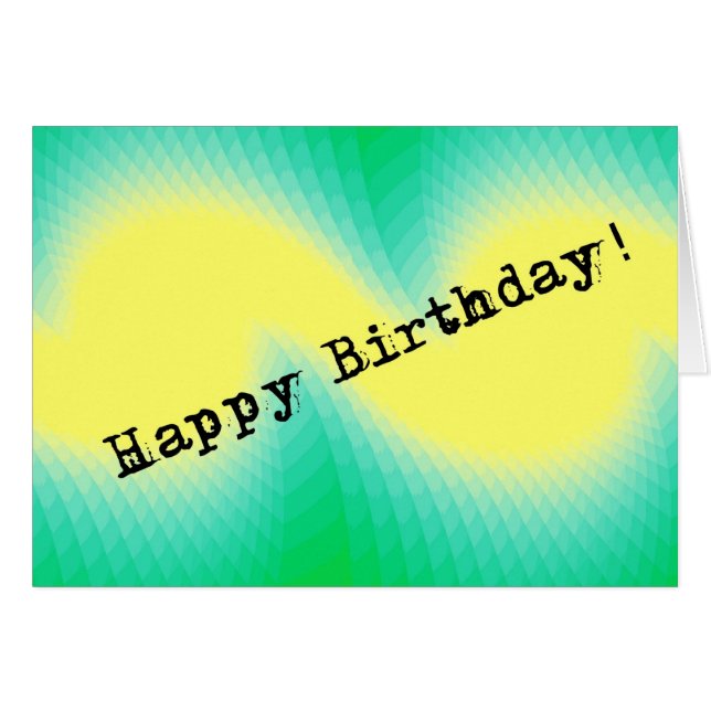 Anniversaire jaune et vert absolu (Devant horizontal)