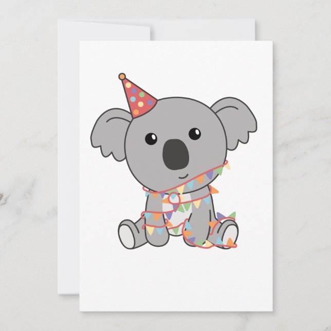 Anniversaire Koala Pour Enfants Une Carte De Vacan (Devant)