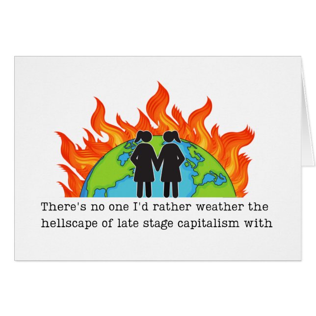 Anniversaire lesbienne drôle carte progressive (Devant horizontal)