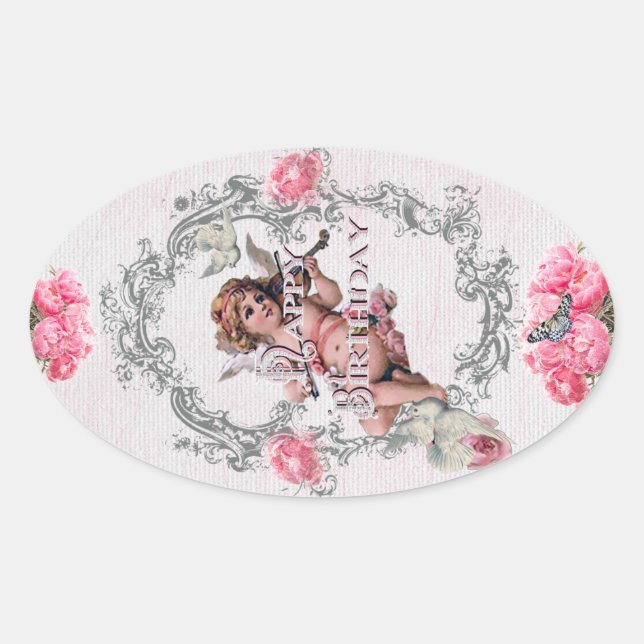 Anniversaire - Linge blanc - Sticker (Devant)