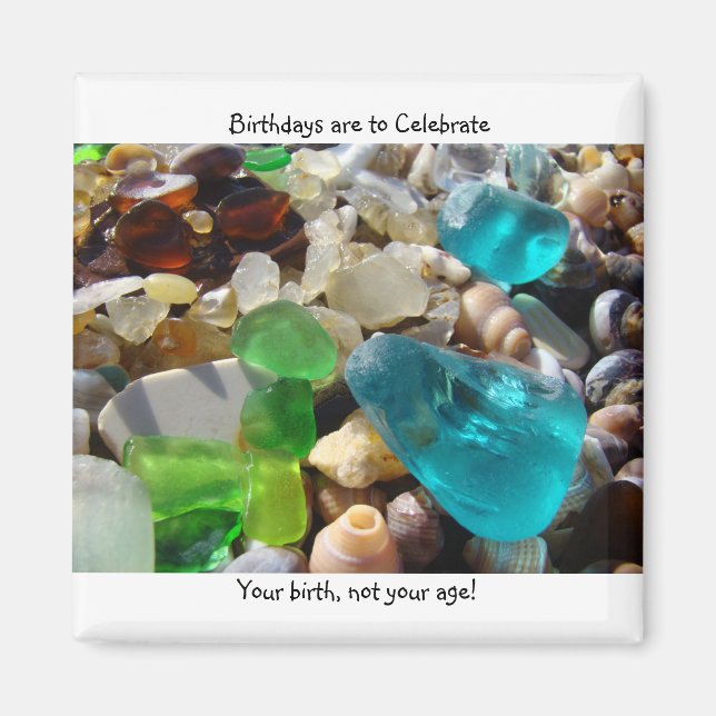 Anniversaire magnets Célébrer Naissance pas Cadeau (Devant)