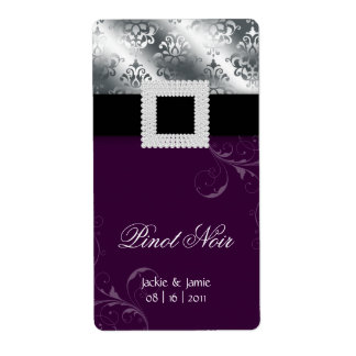 Anniversaire Mariage Argent Vin Étiquette Bijou po