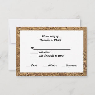Anniversaire Mariage d'or Cartes RSVP Poupées/Vide