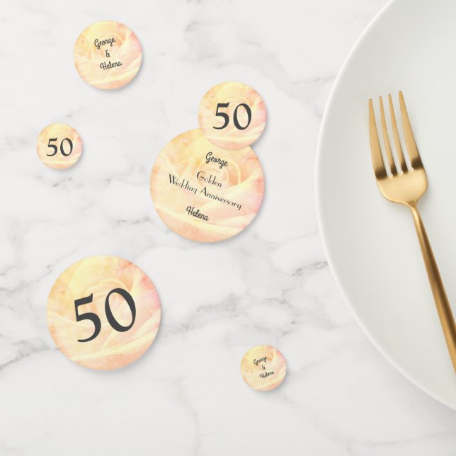 Anniversaire Mariage d'or Table Confetti (Groupe)