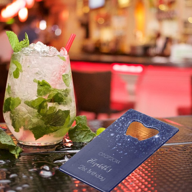 Anniversaire marine bleu parties scintillant nom d (Créateur téléchargé)