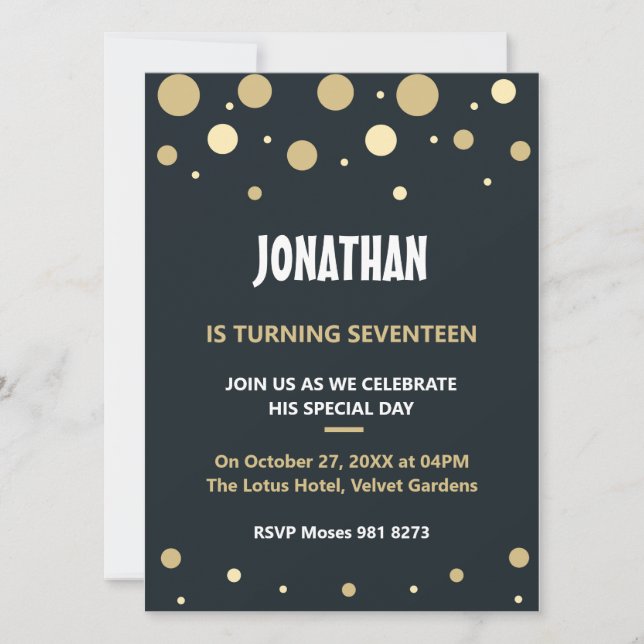 Anniversaire mignon personnalisé (Devant)