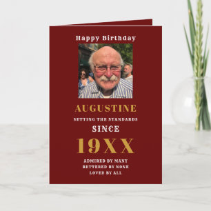 Anniversaire Modèle photo Elegant Chic Red Gold