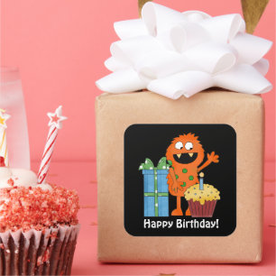 Anniversaire Monster fête fun autocollant