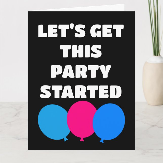 ANNIVERSAIRE OBTENONS CETTE FÊTE CARTES DÉMARRÉES (Devant)