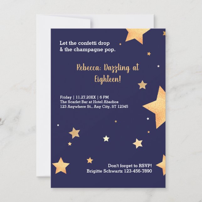 Anniversaire or moderne (Devant)