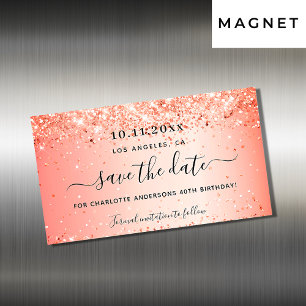 Anniversaire orange parties scintillant enregistre