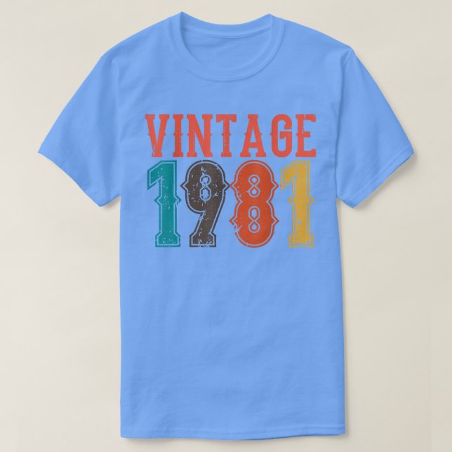 Anniversaire Papa Vintage 1981 T-shirt (Design devant)
