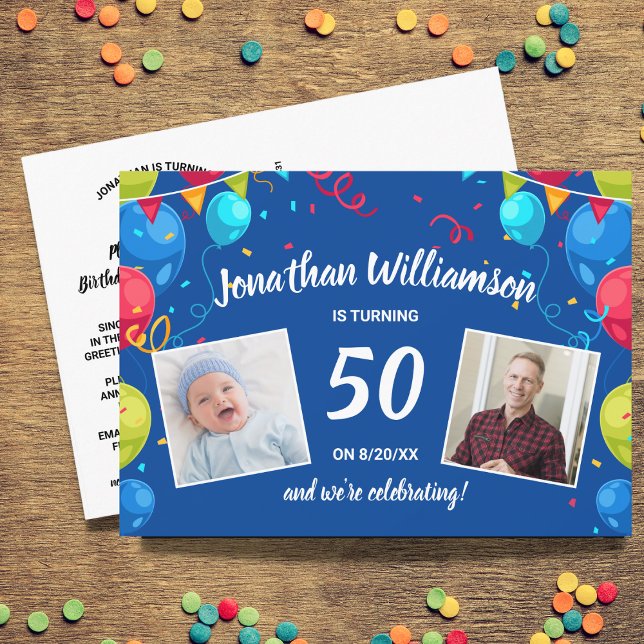 Anniversaire Par la poste Envoyer une carte Photo  (Créateur téléchargé)