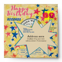 Anniversaire Personnalisé Rétro Vinyl Record 45 tr