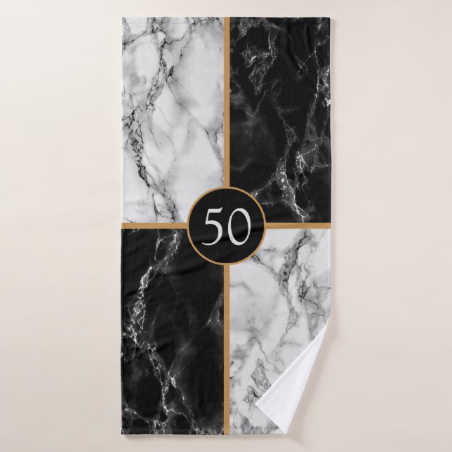 Anniversaire personnalisé Serviettes de bain Cadea (Serviette de bain)