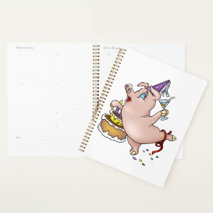 Anniversaire Pig Partypage Spiral Planner