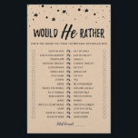 Anniversaire Plutôt éditable jeu<br><div class="desc">Achetez ce jeu éditable et profitez de la haute qualité de la carte de Plaisir de Will He pour votre événement! C'est un modèle de jeu,  Vous pouvez changer les questions comme vous le souhaitez! Conception papier Kraft.</div>