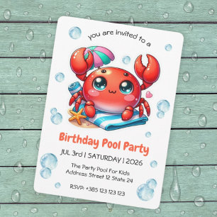 Anniversaire Pool Party Invitation anniversaire en