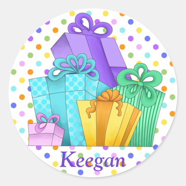 Anniversaire Présente Stickers (Devant)