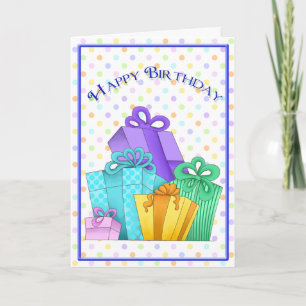 Anniversaire présente une carte de voeux