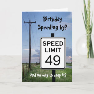 Anniversaire qui passe à toute vitesse ? Carte d'a