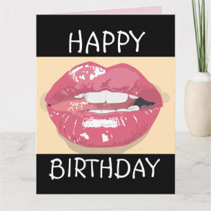 ANNIVERSAIRE ROMANTIQUE LIPS pour mari Carte de vo