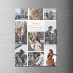 Anniversaire romantique Personnalisé Photo Collage<br><div class="desc">Carte magnétique de collage photo personnalisable pour votre mari,  votre femme,  votre petite amie ou votre petit ami lors de votre anniversaire. Ajoutez 9 de vos photos préférées,  fiançailles ou mariage et commandez cet aimant comme cadeau romantique pour votre partenaire. Une belle carte personnalisée pleine de souvenirs.</div>
