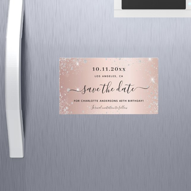 Anniversaire rose or parties scintillant enregistr (Créateur téléchargé)