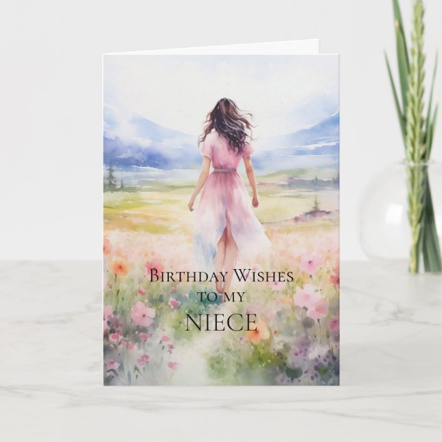 Anniversaire Souhaite À Ma Carte Niece (Devant)