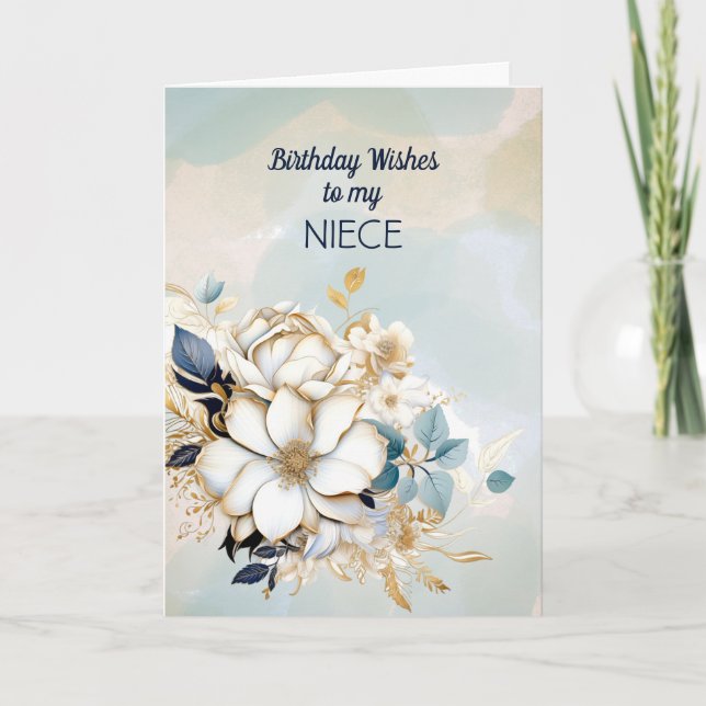 Anniversaire Souhaite À Ma Carte Niece (Devant)