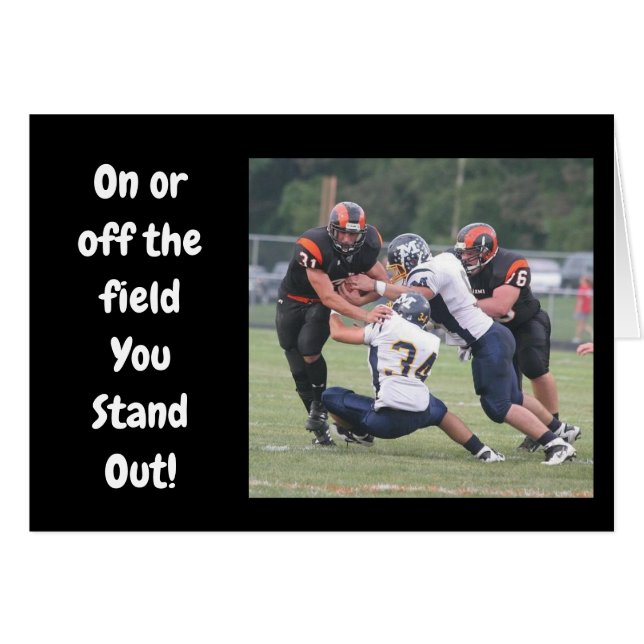 ANNIVERSAIRE SOUHAITE À NOTRE JOUEUR DE FOOTBALL F (Devant horizontal)