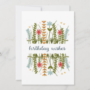 Anniversaire Souhaite Florale Carte Anniversaire