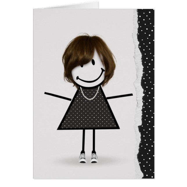 Anniversaire Stick Girl avec Basket (Devant)