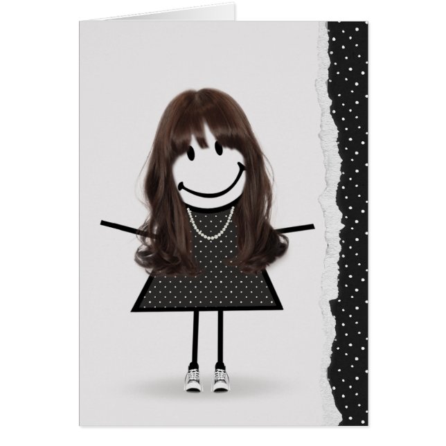 Anniversaire Stick Girl avec Basket (Devant)