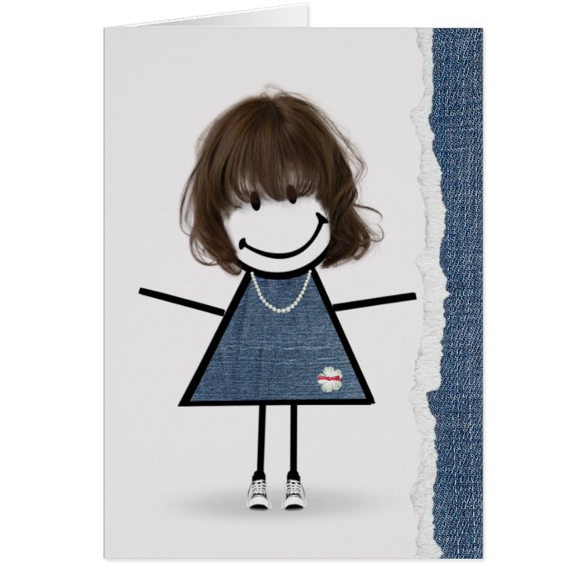 Anniversaire Stick Girl avec Basket (Devant)